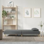 Lit banquette 2 places - convertible - canap - lit gris fonc tissu cal4011142