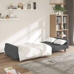 Lit banquette 2 places - convertible - canap - lit  2 places gris fonc velours cal1459631