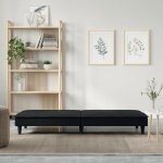 Lit banquette 2 places - convertible - canap - lit noir tissu cal4071102