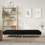 Lit banquette 2 places - convertible - canap� - lit noir tissu cal813392