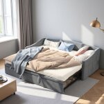 Lit banquette 90 / 180x200 canap� lit 2 places convertible lit gigogne avec sommier lit simple / double ...