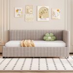 Lit banquette 90x200cm multifonctionnel avec 2 grands tiroirs de rangement et sommier � lattes gris