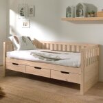 Lit banquette - dream tree - luna - bois - 90 x 200 cm - 3 tiroirs Lit banquette - dream tree - luna - bois - 90 x 200 cm - 3 tiroirs