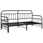 Promotion lit banquette - avec lit gigogne lit 1 personnes - noir 107x203 cm acier 33075 - bestmeuble ...