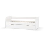 Lit banquette gigogne ezra blanc 80x190 cm Lit banquette gigogne ezra blanc 80x190 cm