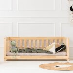 Lit banquette petits - meubles - thelma - 199 x 96 x 605cm - bois naturel Lit banquette petits - meubles - thelma - 199 x 96 x 605cm - bois naturel