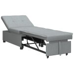 Promotion lit banquette sofa relaxcanap lit 3 - en - 1 - style escamotable - tissu gris clair 70700 ...
