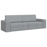Promotion lit banquette sofa relaxcanap lit de sol 2 - en - 1 gris clair 245x150x60. 5 cm tissu 73826 ...