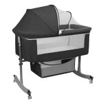 Lit b�b� 3 en 1 �volutif - berceau cododo balancelle - r�glable 6 hauteurs roulettes 360�rangement 100�60cm ...