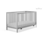 Lit b�b� 60x120 - matelas inclus - lit � barreaux avec tiroir - r�glable en hauteur - barreaux amovibles ...