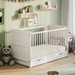 Lit b�b� 60x120 avec tiroir - lit � barreaux - tailles disponibles 70x140 / 60x120 cm - d�s la naissance ...