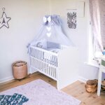 Kmbaby k2 blanc lit b�b� 120 x 60 cm avec parure de lit 10 pi�ces gris matelas sommier � lattes 3 niveaux ...