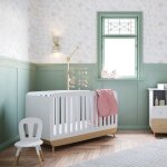 Lit b�b� � barreaux louison 60x120 blanc - lt7086 - blanc - terre de nuit
