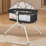 Lit b�b� berceau avec roulettes pour plus de mobilit� huole 94 * 70 * 80 cm adapt� � diff�rents environnements ...