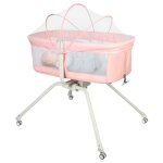 Lit b�b� cododo 3 en 1 avec fonction bascule - moustiquaire et matelas - 4 roulettes pivotantes - 90x70x93 ...