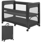 Lit b�b� cododo 5en1 lionelo patty - r�glable en hauteur et inclinaison - matelas et sac inclus - roulettes ...