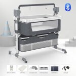 Lit bb lectrique berceau cododo - magic zc - rglable en hauteur avec matelas moustiquaire panier ...