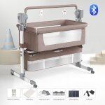 Lit bb lectrique berceau cododo - magic zc - rglable en hauteur avec matelas moustiquaire panier ...