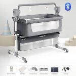 Lit bb lectrique berceau cododo - magic zc - rglable en hauteur avec matelas moustiquaire panier ...