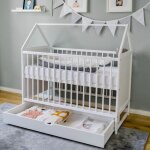 Lit bb volutif 3en1 - 120 x 60 cm - lit  barreaux - avec tiroir - rglable en hauteur et transformable ...