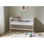 Lit b�b� �volutif 4en1 - lit � barreaux r�glable en hauteur - lit simple enfant - avec barri�re de lit ...