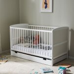 Lit bb volutif 4en1 - lit  barreaux rglable en hauteur - lit simple enfant - barrire de lit - sommier ...