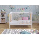Lit bebe evolutif en bois pin blanc 120x60cm transformable en un canap� - lit avec une barri�re de s�curit� ...