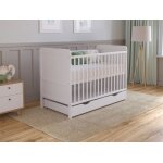 Lit bebe evolutif avec matelas - lit bebe avec tiroir 120x60 cm boisblanc convertible