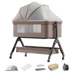 Lit bebe magic zc lit bebe evolutive cododo 0 - 24 mois table  langer panier de rangement hauteur rglable ...