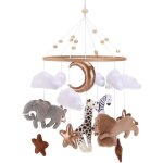 Lit bb mobile carillon mobile pour bb animaux de la fort pendentif mobile pour bb lphant girafe ...