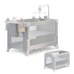 Lit bb parapluie 5 en 1 avec matelas table  langer moustiquaire jouets suspendus4 hauteurs rglables ...