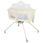 Lit b�b� quiienclee 94 * 70 * 80cm berceau b�b� taille compacte avec roulettes 360 degr�s et couverture ...