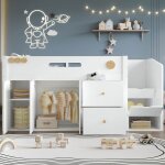 Lit en bois - lit enfantlit mi - hauteurescalier de rangement avec portes magntiques avec deux grands ... Lit en bois - lit enfantlit mi - hauteurescalier de rangement avec portes magntiques avec deux grands ...