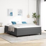 Vidaxl cadre de lit plateforme gris clair 180 x 200 cm tissu lit moderne �l�gant cadre en bois design ...
