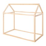 Lit cabane 70 x 140 cm pour enfants roba - bambou certifi� fsc - lit montessori au sol pour gar�on et ...