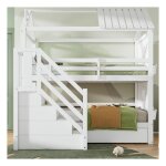 Lit cabane enfant 90x200 cm avec échelle de rangement lit 1 personne avec tiroirs et étagères cadre de ... Lit cabane enfant 90x200 cm avec échelle de rangement lit 1 personne avec tiroirs et étagères cadre de ...