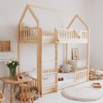 Lit cabane superposé petits - meubles - daisy - 199 x 1055 x 222cm - bois naturel Lit cabane superposé petits - meubles - daisy - 199 x 1055 x 222cm - bois naturel