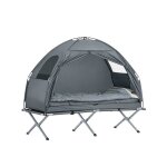 Lit de camp ogs32 - hg sur�lev� avec toit - sobuy - pliable 4en1 - charge max. 114 kg - gris
