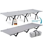 Lit de camp pliable skandika svalig - max. 150 kg - pieds amovibles - 192 � 66 cm - hauteur 20 ou 40 ...