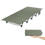 Lit de camp pliable ultra lger compact solide et durable 192 x 70 x 17cm charge maximale 150kg vert ...