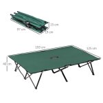 Lit de camping pour 2 personnes pouvant supporter jusqu 136 kg lit pliant avec sac de transport oxford ...