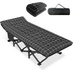 Lit de camping pliable robuste pour adultes lit de couchage confortable avec capacit de 200 kg