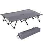 Lit de camping pliant pour 2 personnes terrain lit pliant avec sac de transport jusqu 136 kg lastique ...