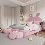 Lit capitonn� lit coffre 140 x 200 cm lit fille lit double avec led 2 banquettes de rangement et fonction ...