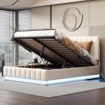 Lit capitonné lit coffre lit adulte 140 x 200 cm lit double avec tête de lit réglable en hauteur led ... Lit capitonné lit coffre lit adulte 140 x 200 cm lit double avec tête de lit réglable en hauteur led ...