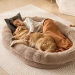 Lit de chien pour humains et animaux de compagnie - vevor - 1825x1220x254 mm - mousse  alvole poche ...