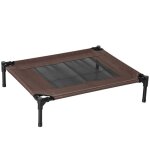 Lit pour chien pawhut lit de camp grand confort sur pieds tissu oxford textilne micro - perfor 76l ...
