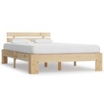 Lit classique double - cadre de lit - sans matelas - 140x200 cm - bois massif de pin deco ja9212256 Lit classique double - cadre de lit - sans matelas - 140x200 cm - bois massif de pin deco ja9212256