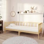 Lit classique simple - lit de jour - sans matelas - bois de pin massif 90x200 cm deco ja2111075