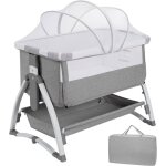 Lit cododo bébé lit bébé avec matelas et moustiquaire mode balancelle et inclinaison 7 hauteur réglable ... Lit cododo bébé lit bébé avec matelas et moustiquaire mode balancelle et inclinaison 7 hauteur réglable ...